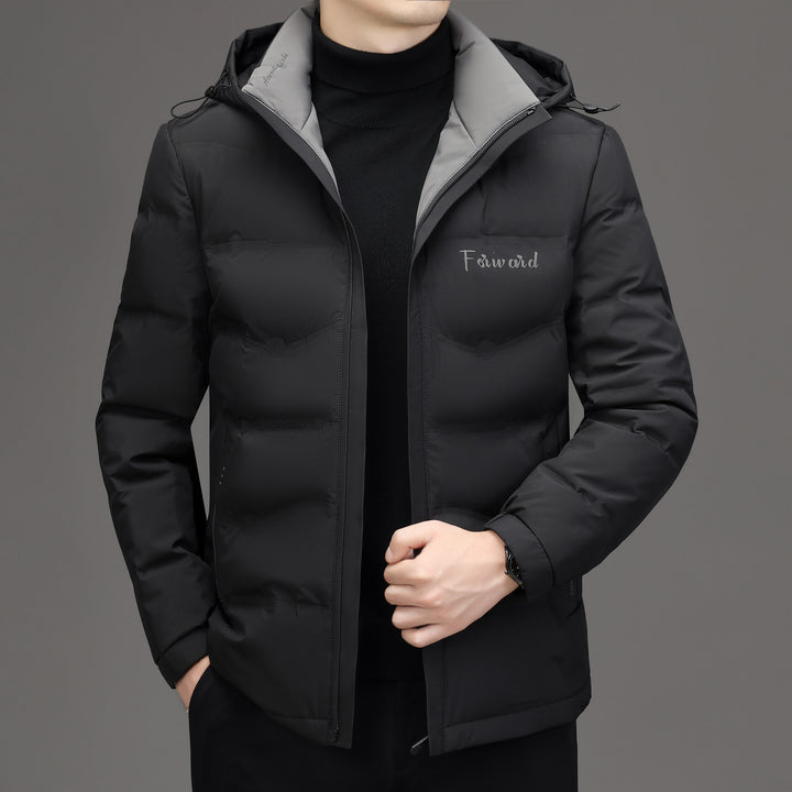 Men's quilted jacket with hood and slim thermal lining Mune Fashion