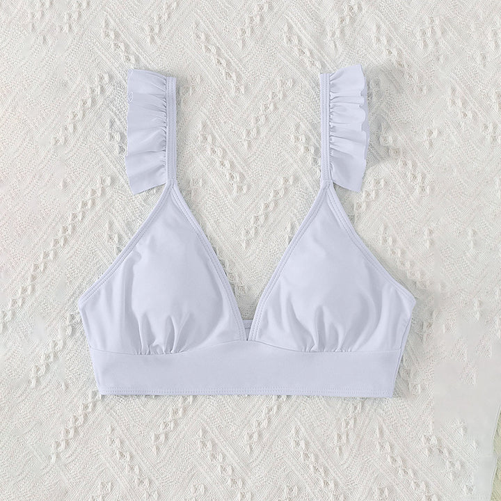 Women's Triangle Bikini Top with Ruffle Details Mune Fashion