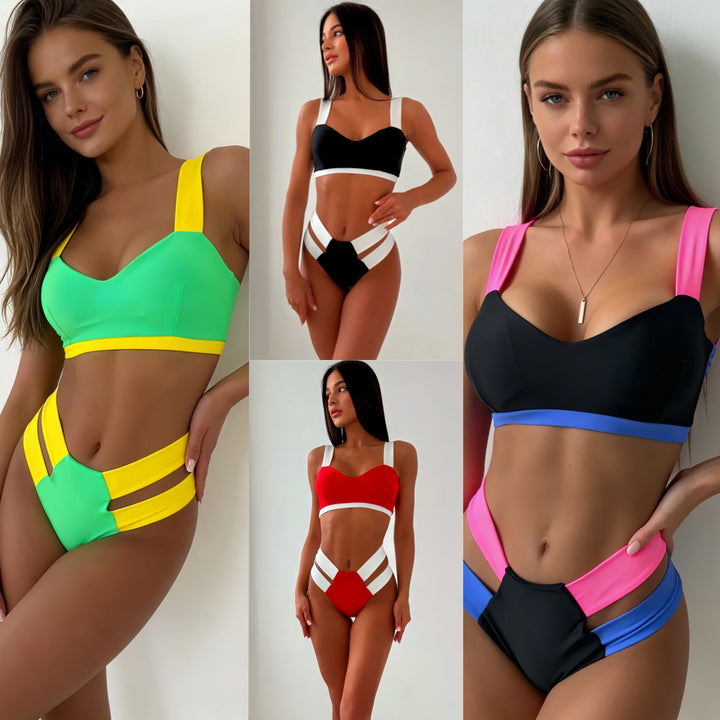 Ladies sporty bikini with contrasting color elements Mune Fashion