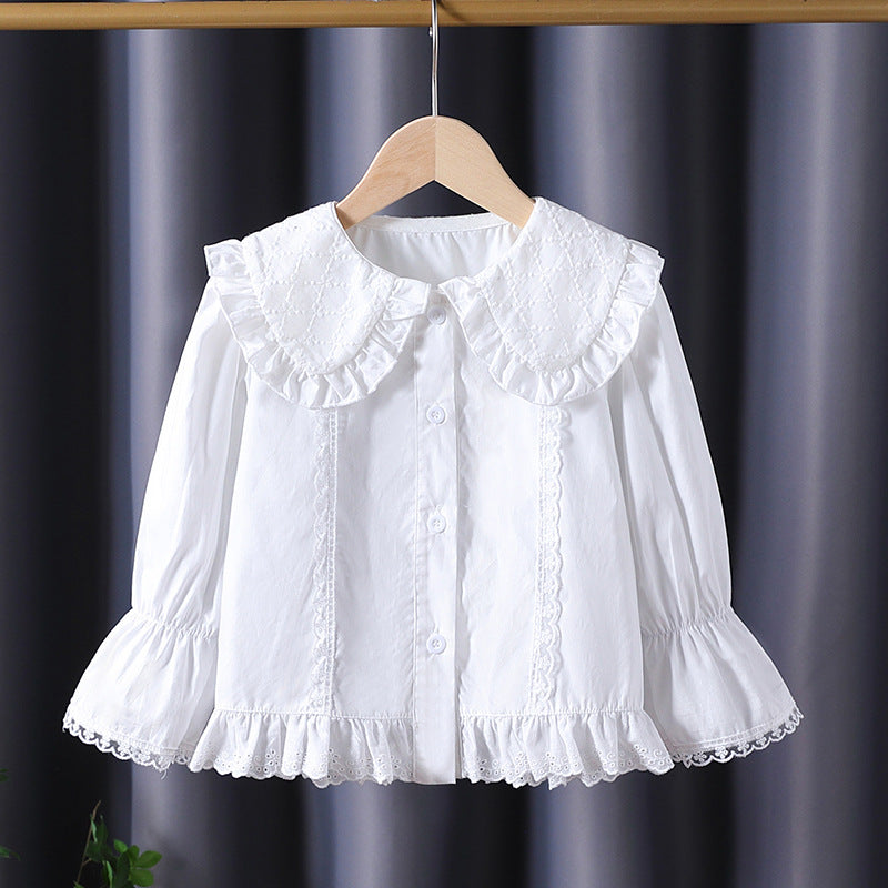 Women's blouse with nostalgic collar and ruffle details Mune Fashion