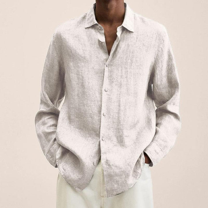 Men's light linen shirt with classic collar and casual relaxed fit Mune Fashion