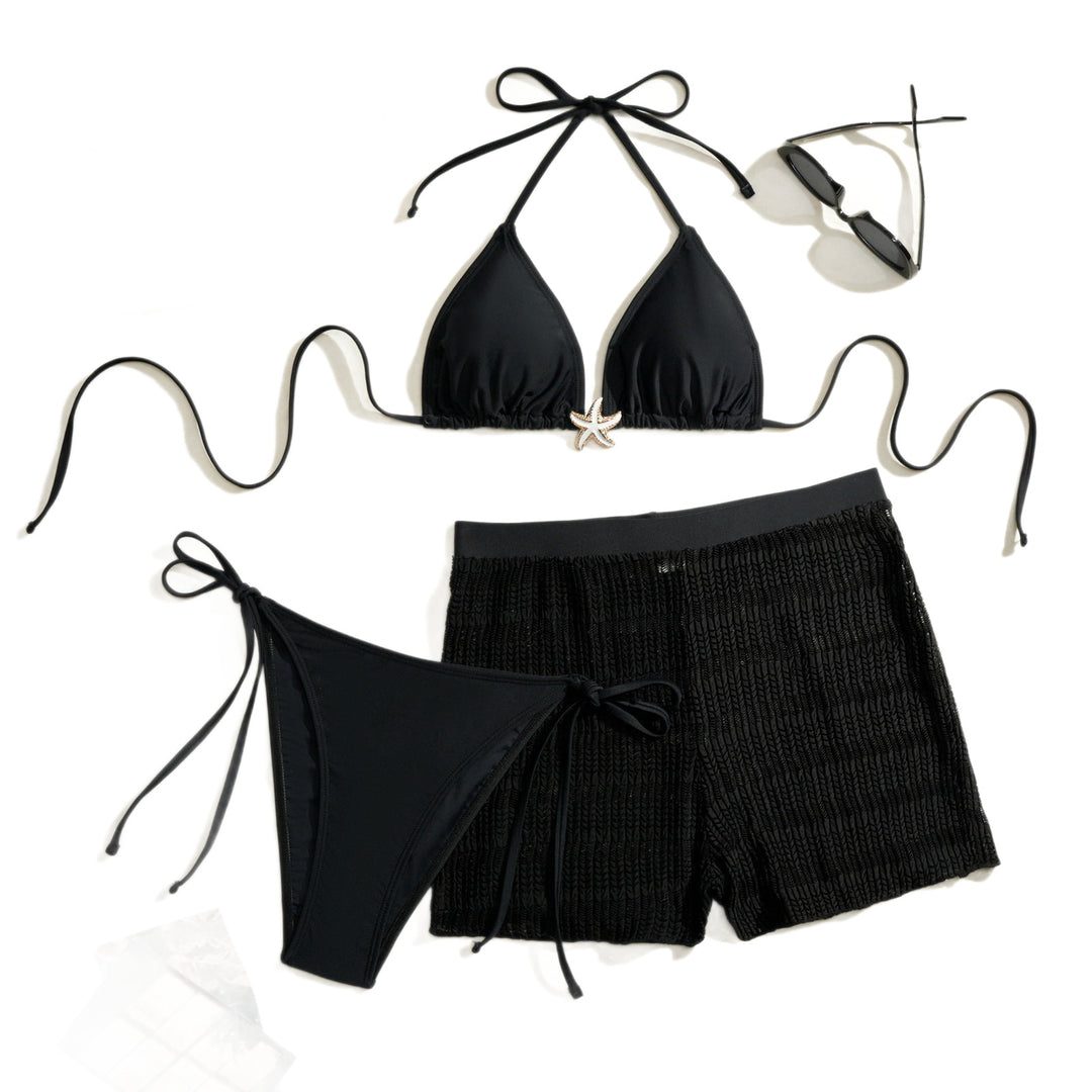 Women's Triangle Bikini with Elastic Shorts Mune Fashion