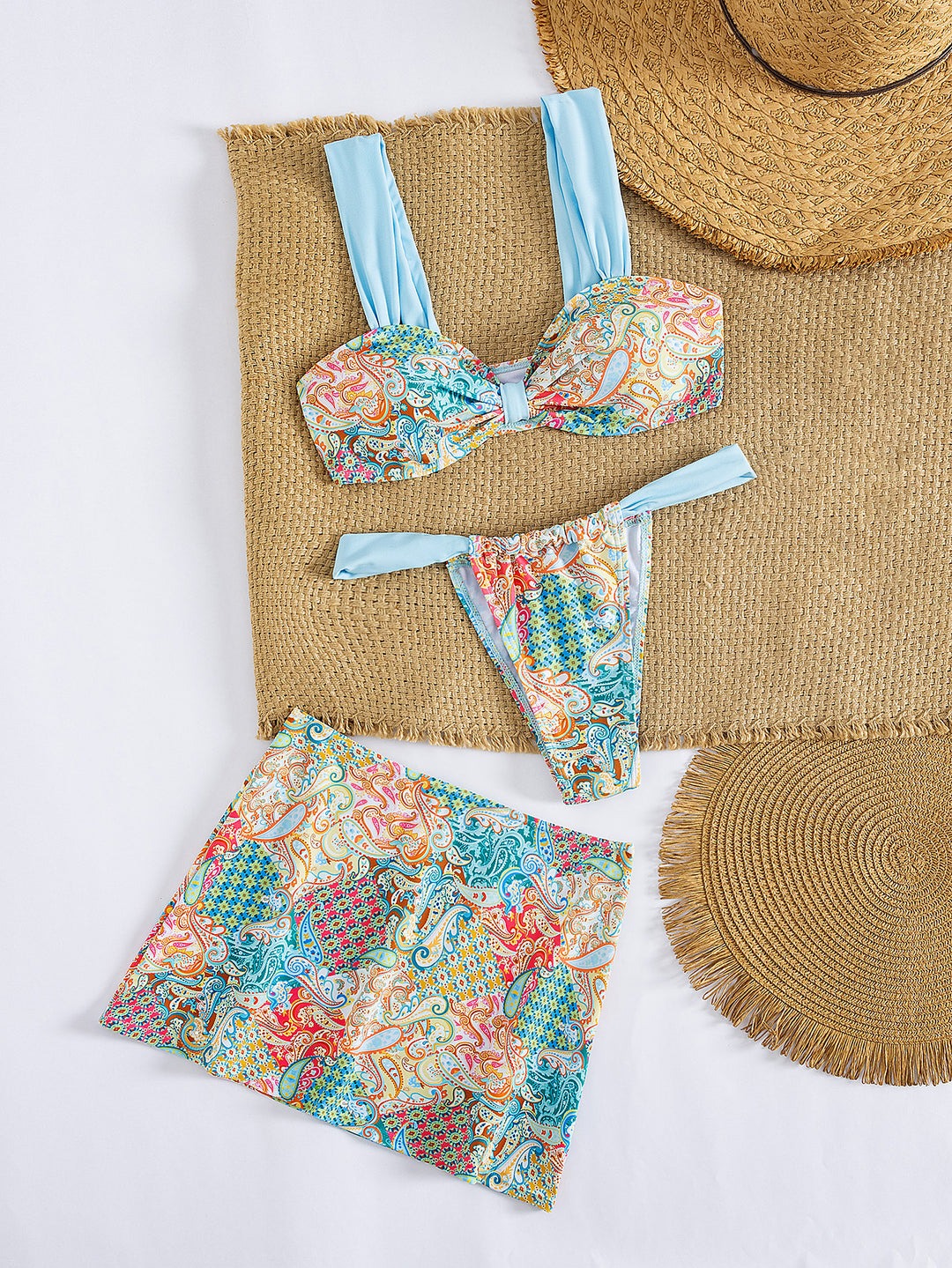 Women's Bikini Set with trendy ruching and stylish pattern Mune Fashion
