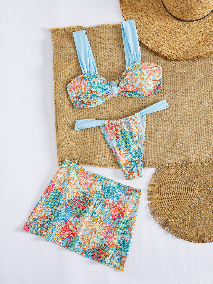 Women's Bikini Set with trendy ruching and stylish pattern Mune Fashion