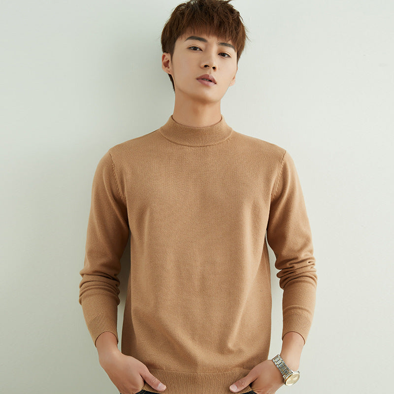 Men's High Neck Pullover in Fine Knit with Slim Fit Mune Fashion