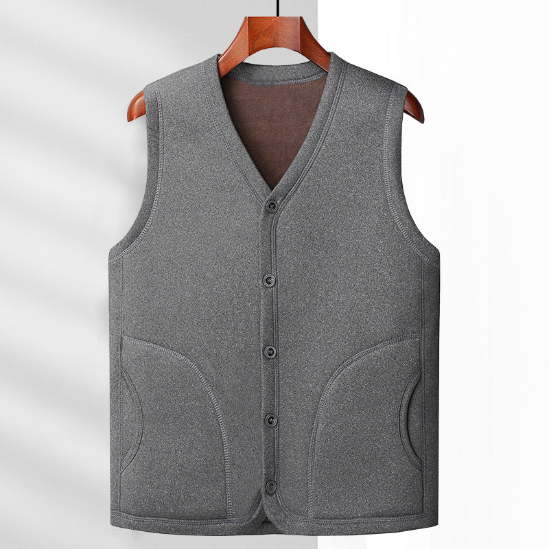 Men's Padded Thermal Vest with Cozy Fleece Lining and Button Placket Mune Fashion