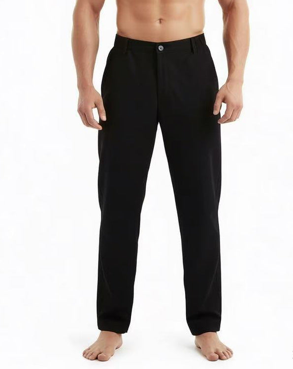 Men's Relaxed-Fit Lounge Pants in Chino Look with Comfort Waistband Mune Fashion