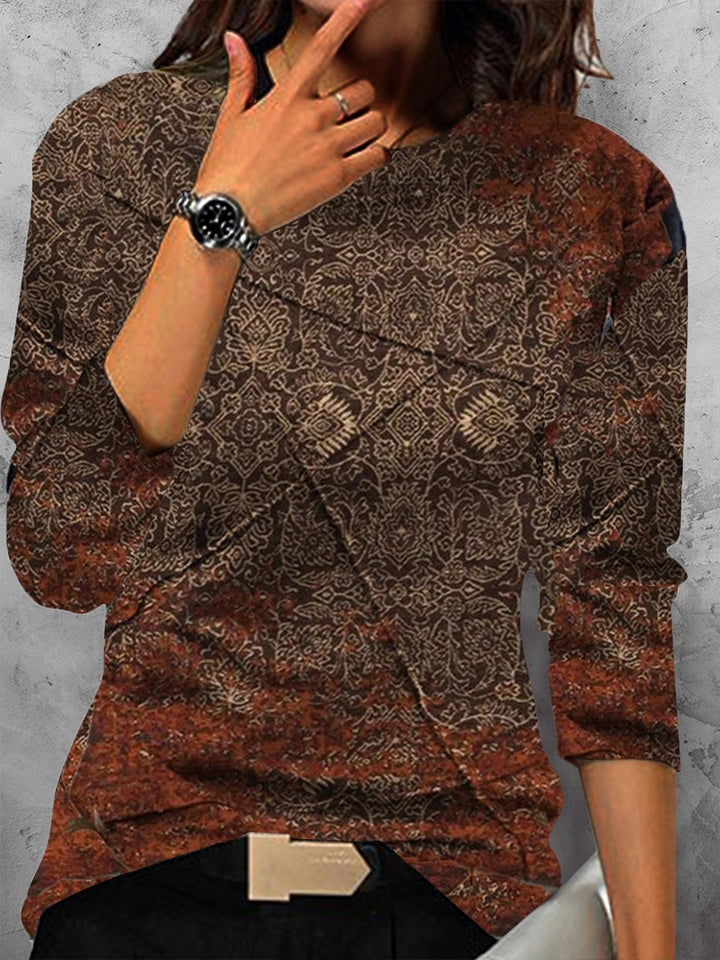 Women Asymmetrical Tunic with Check Patch and Decorative Buttons Mune Fashion