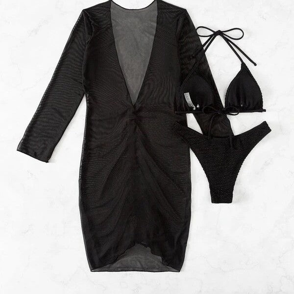 Women's beach dress with elegant wrap design Mune Fashion