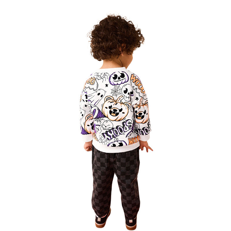 Boys sweatshirt with cheerful Halloween motif Mune Fashion