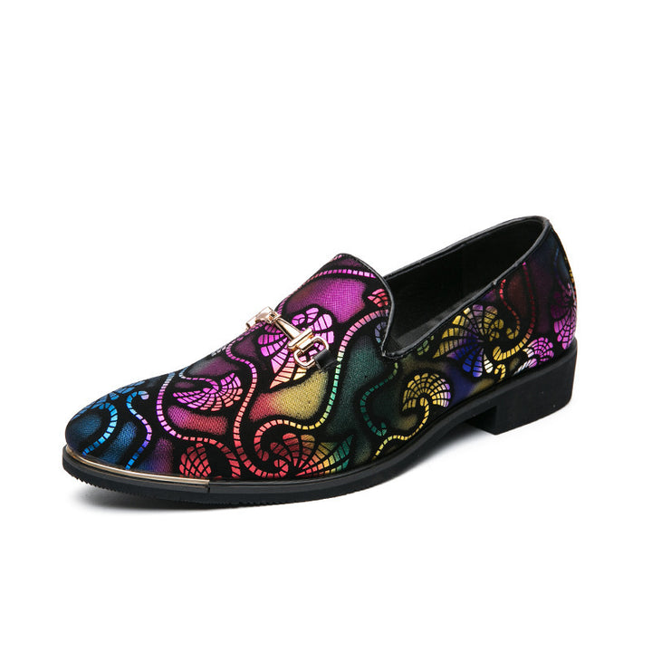Men's elegant slip-on loafer with decorative metal detail, pointed shape, and cushioned comfort insole Mune Fashion
