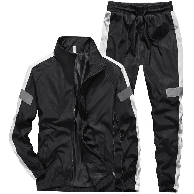 Men's Sportives Tracksuit Set with Contrast Stripes and Reflective Inserts Mune Fashion