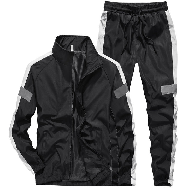 Men's Sportives Tracksuit Set with Contrast Stripes and Reflective Inserts Mune Fashion