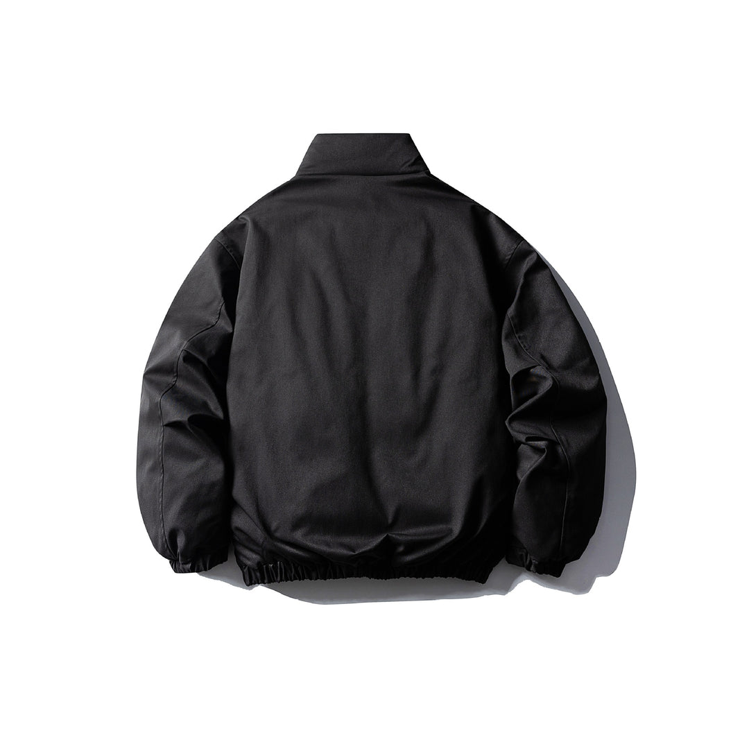 Men's Boxy Short Parka with High Stand Collar, Elastic Hem and Applied Front Pockets Mune Fashion