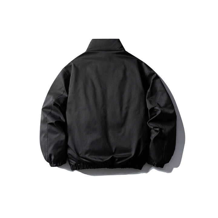 Men's Boxy Short Parka with High Stand Collar, Elastic Hem and Applied Front Pockets Mune Fashion
