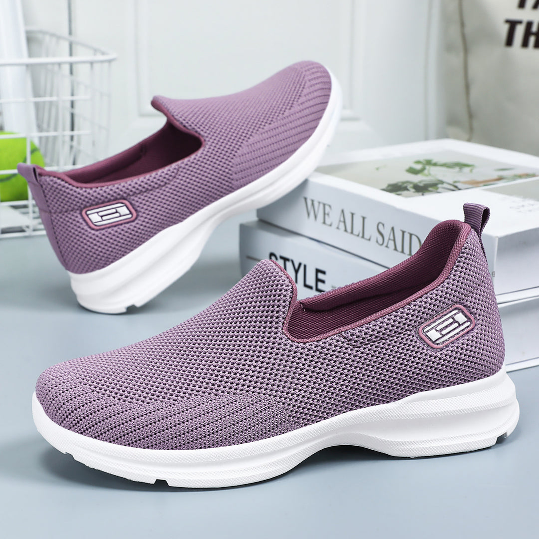Women's seamless knit slip-on walking sneaker with ergonomic memory insole Mune Fashion
