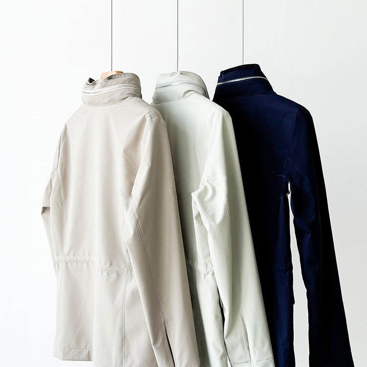 Women modern utility jacket with high collar Mune Fashion