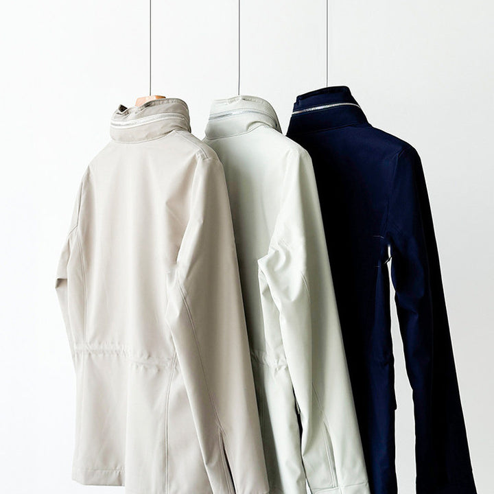 Women modern utility jacket with high collar Mune Fashion