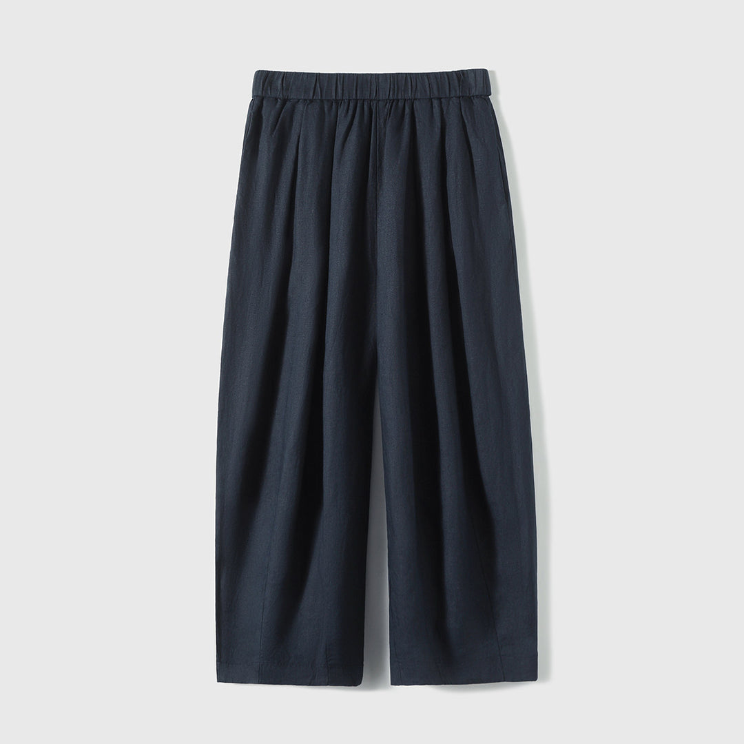 Women's Casual, Wide-Cut Linen Pants Mune Fashion