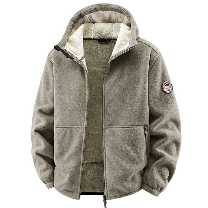 Men's fleece jacket with hood and teddy lining Mune Fashion