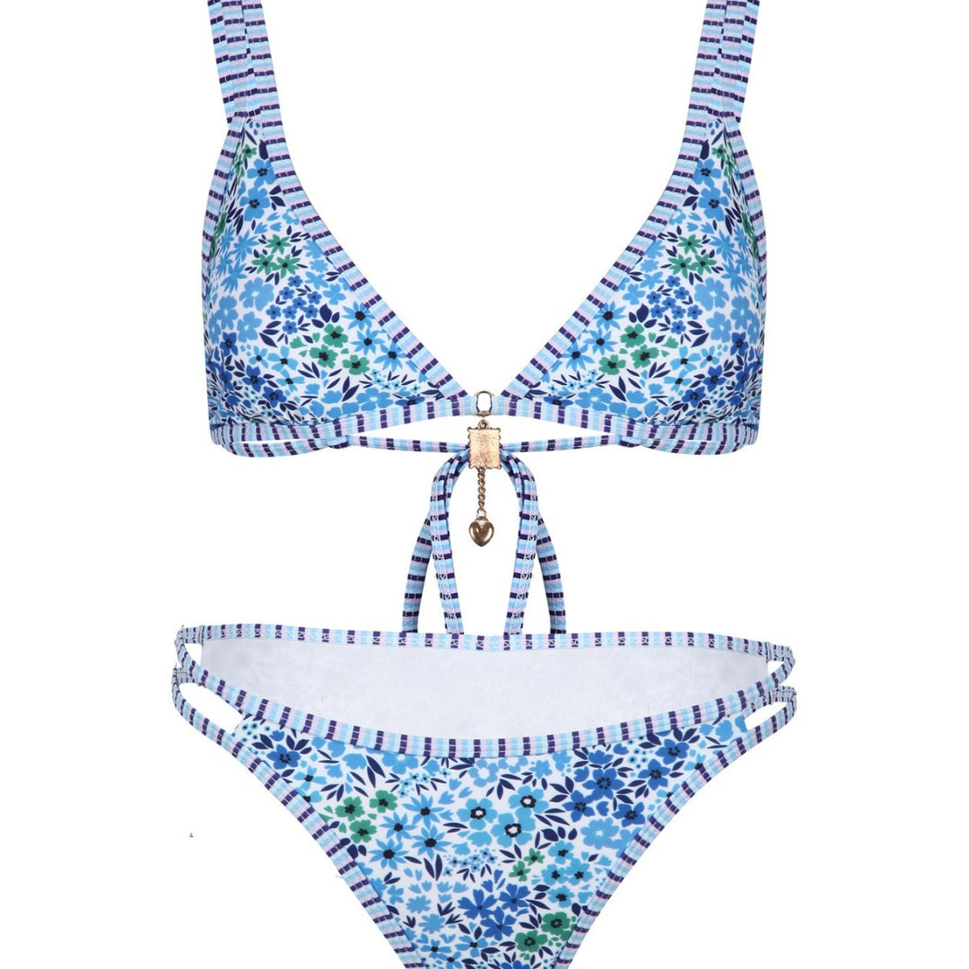 Women's bikini set with floral pattern and adjustable straps Mune Fashion