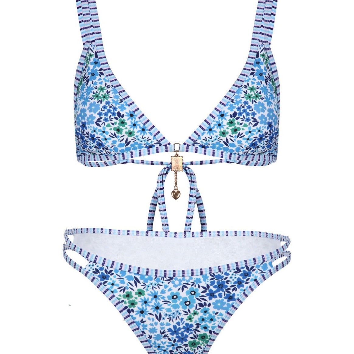 Women's bikini set with floral pattern and adjustable straps Mune Fashion