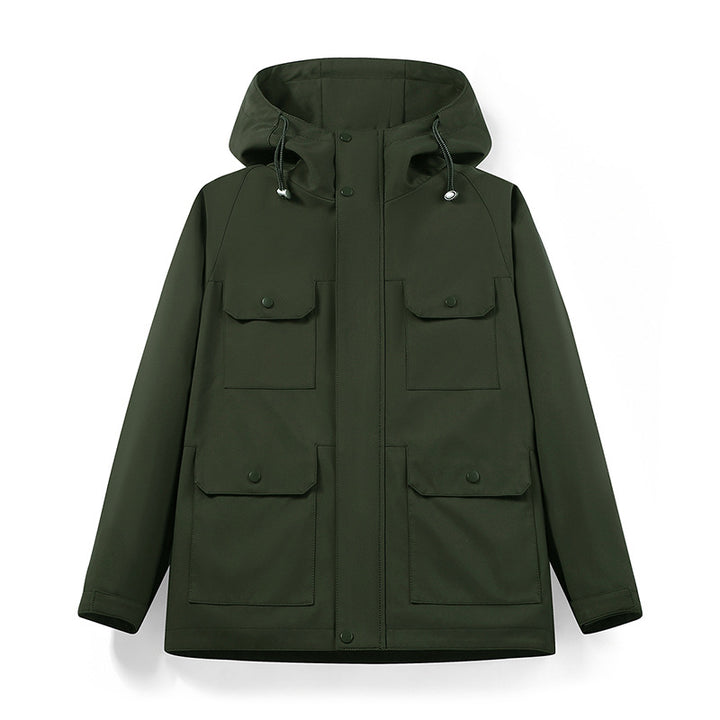 Men's water-repellent field jacket with hood and multifunctional pockets Mune Fashion