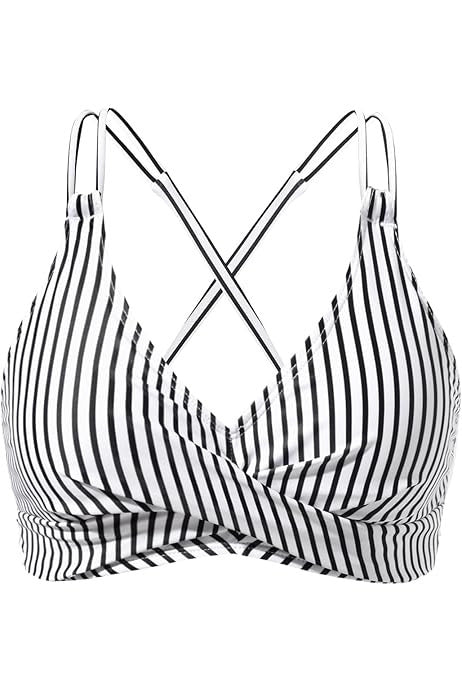 Women's Sporty Bikini Top with Elaborate Wrap Design Mune Fashion