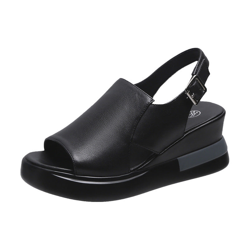 Ladies nan T-strap sandals with stable platform and padded footbed Mune Fashion