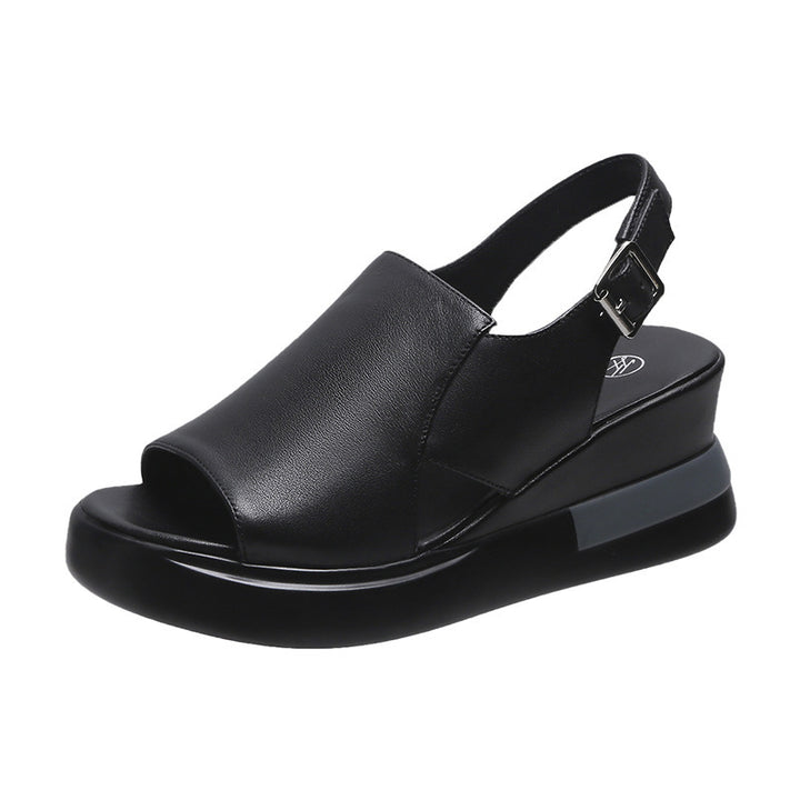 Ladies nan T-strap sandals with stable platform and padded footbed Mune Fashion