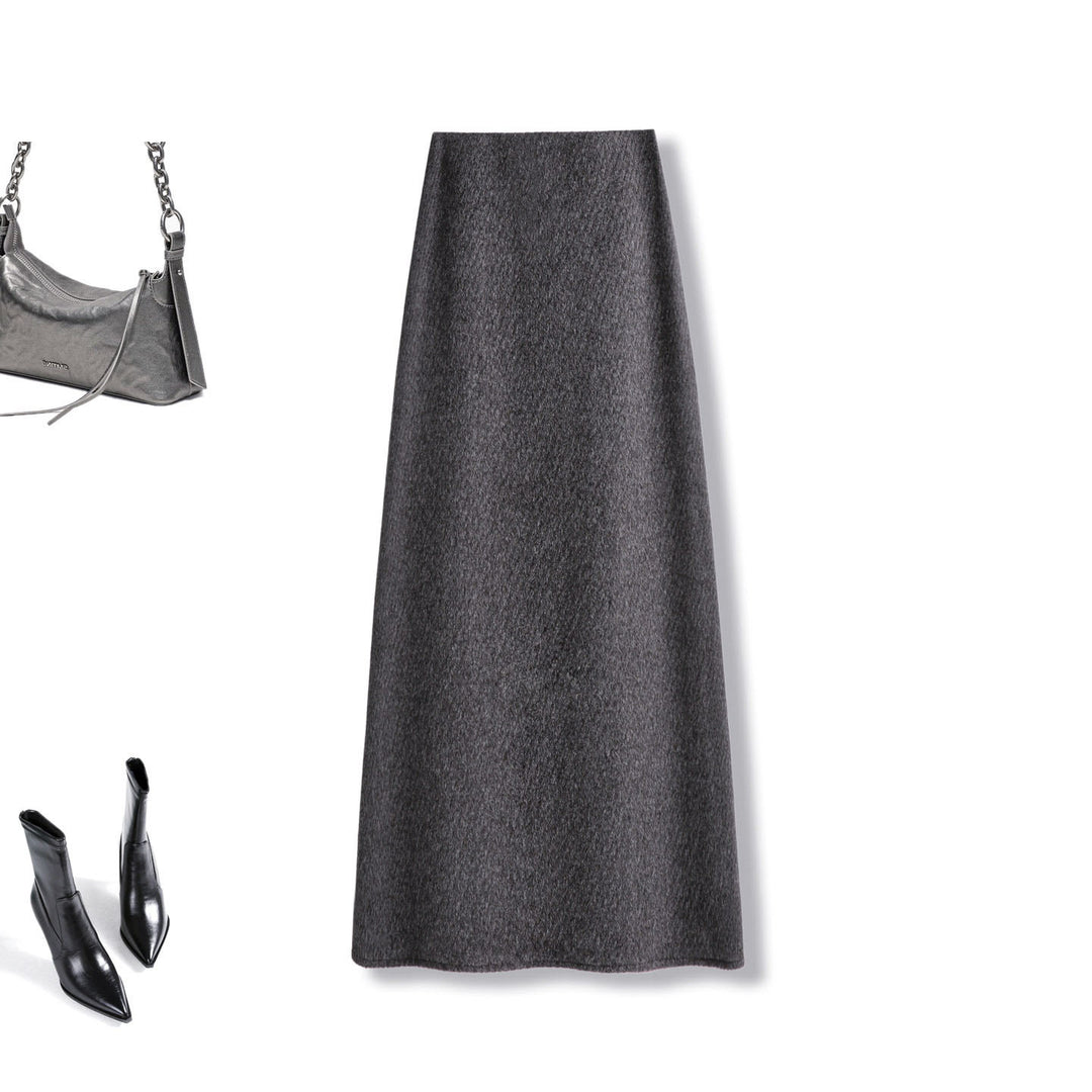 Women Elegant Maxi Skirt made of high-quality wool blend Mune Fashion