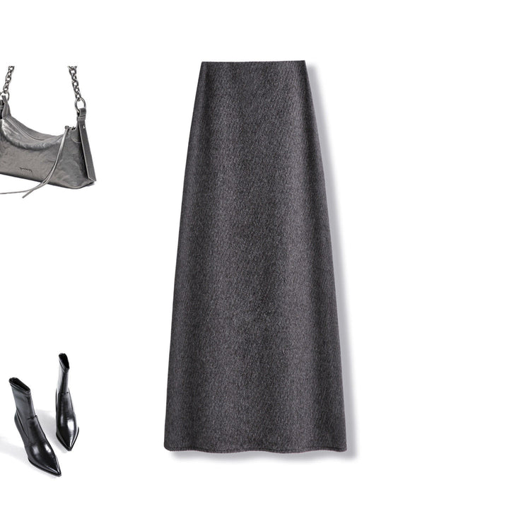 Women Elegant Maxi Skirt made of high-quality wool blend Mune Fashion