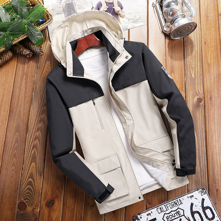 Men's Trendy Outdoor Jacket with Removable Hood Mune Fashion