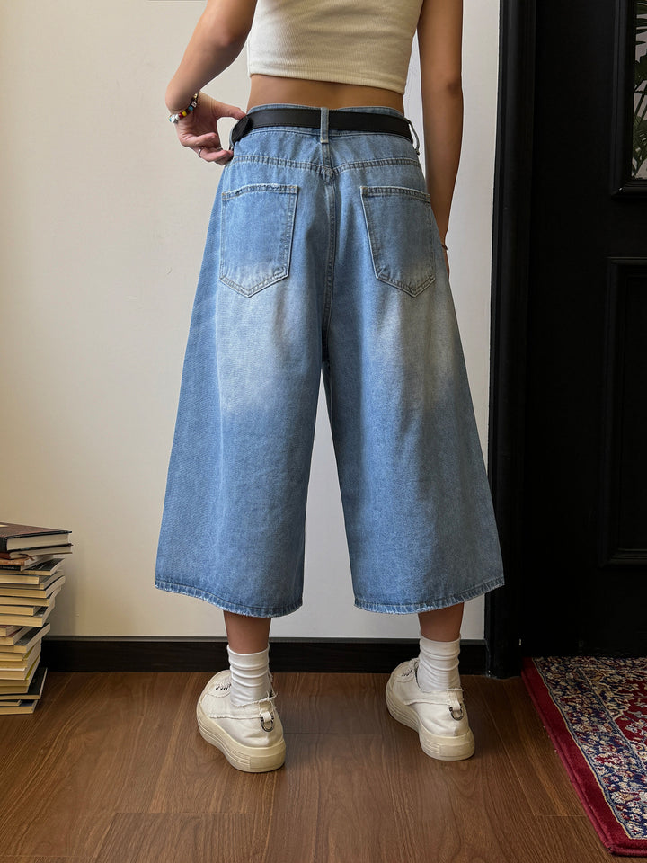 Women's Loose-Fitting Jeans Shorts Mune Fashion