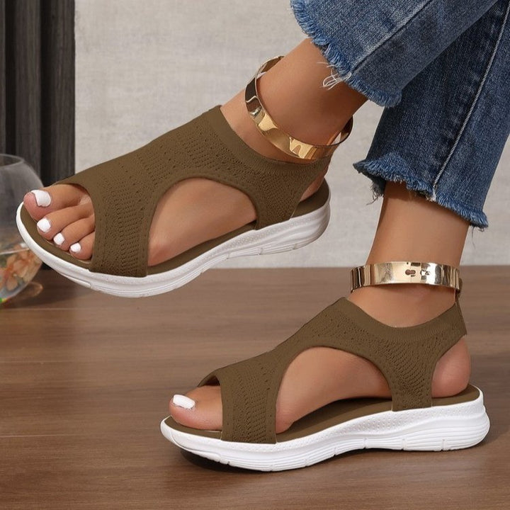 Damen Sportliche Strick-Sandalen mit atmungsaktivem Obermaterial und dämpfender Laufsohle Mune Fashion