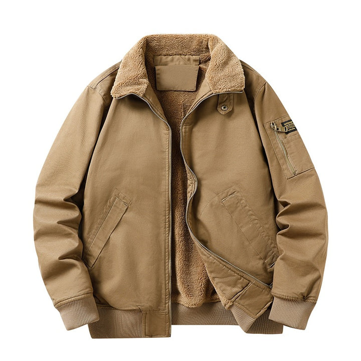 Men's military-inspired flight jacket with teddy lining & arm pocket Mune Fashion