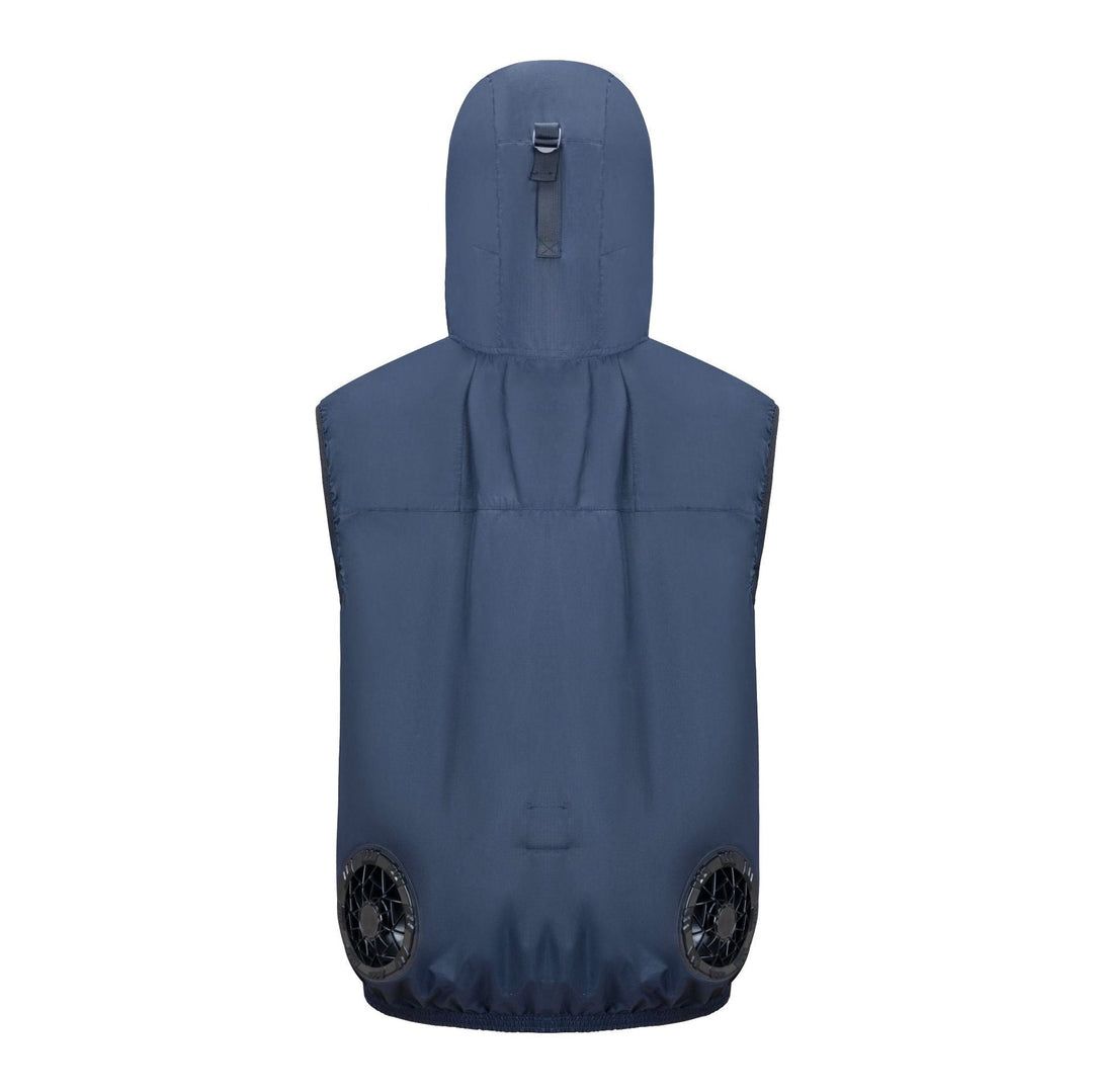 Men's nano technical outdoor vest with hood and visor Mune Fashion