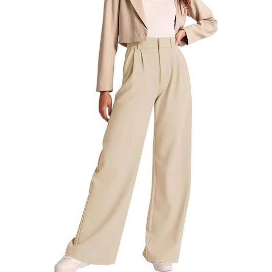 Women Elegant High-Waisted Linen Pants Mune Fashion