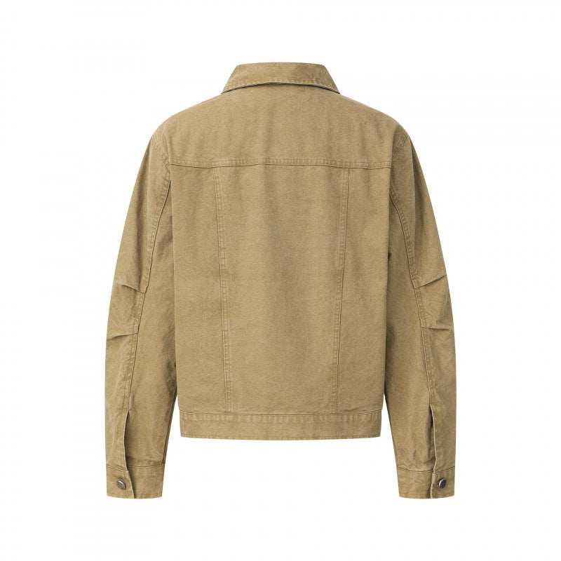 Unisex Boxy Denim Jacket in Worker Look with Metal Button Placket and Chest Pockets Mune Fashion