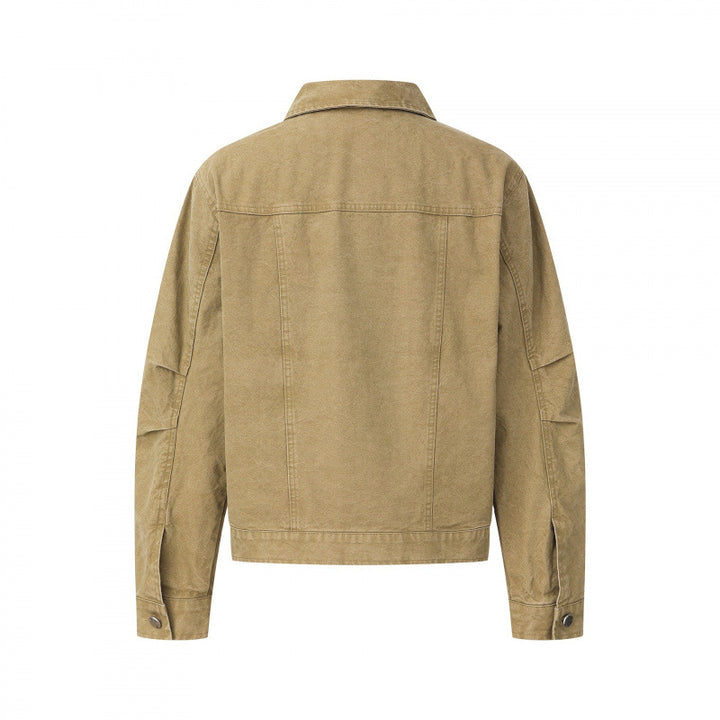 Unisex Boxy Denim Jacket in Worker Look with Metal Button Placket and Chest Pockets Mune Fashion