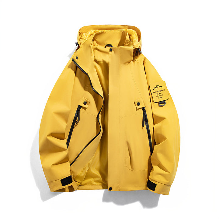 Men's wind and waterproof functional parka with zippered pockets and adjustable hood Mune Fashion