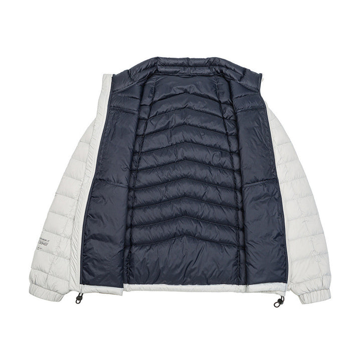 Unisex Short Boxy Insulation Jacket with Light Thermal Padding, High Stand-Up Collar and Drawstring Hem Mune Fashion