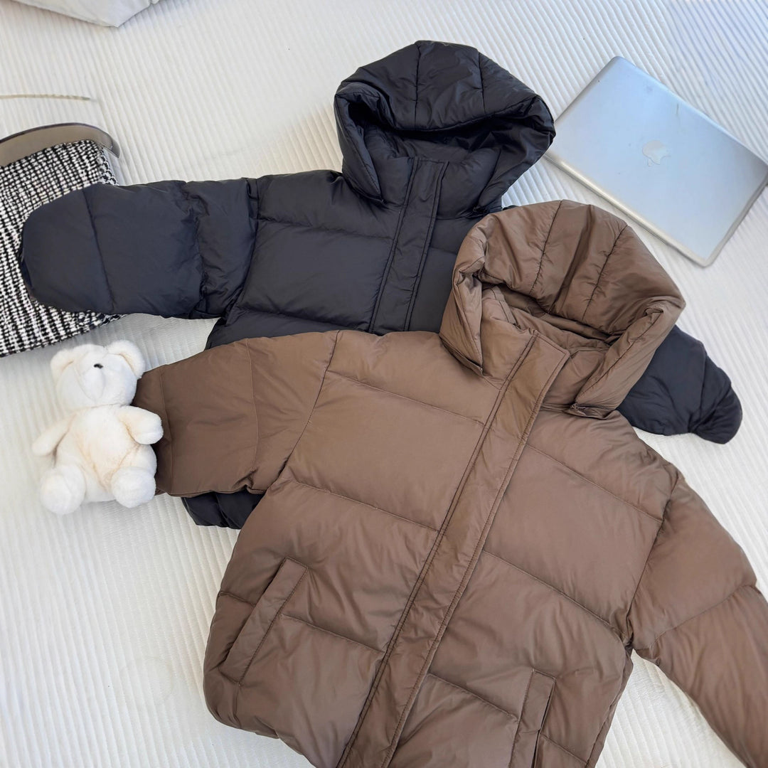 Women's Padded Hooded Quilted Jacket with High Collar and Oversized Silhouette Mune Fashion