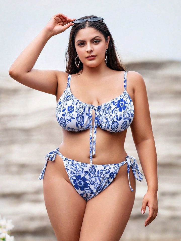Women Floral Print Bikini Set Mune Fashion