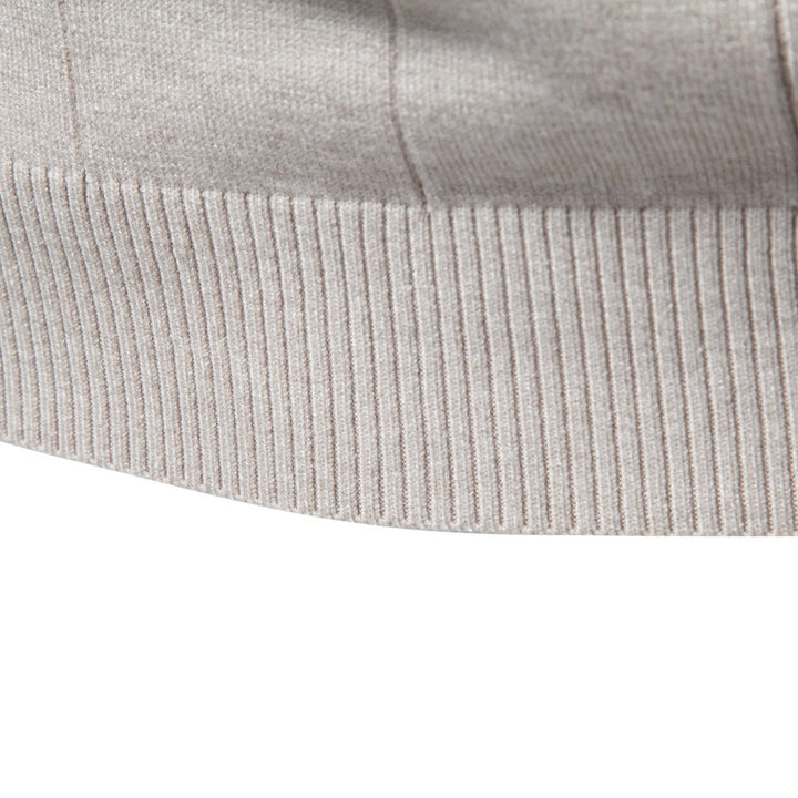 Men's turtleneck sweater made of high-quality fine-knit with vertical texture seam Mune Fashion
