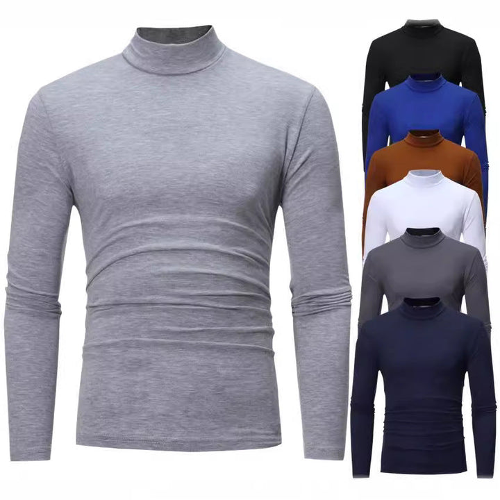 Men's Elegant Turtleneck T-Shirt Made Of Soft Jersey Mune