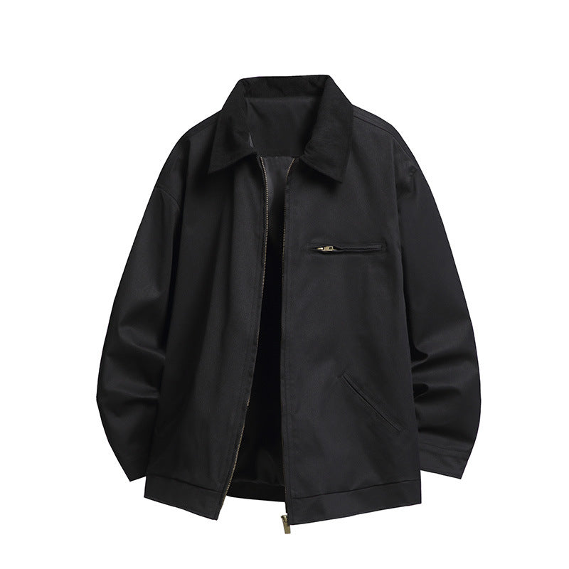 Men's Fashionable Transitional Jacket with High Collar and Practical Pockets Mune Fashion
