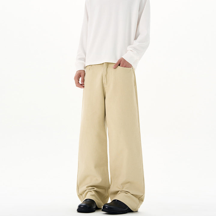 Men's Cotton Denim Marlene Pants with Extra Wide Leg Mune Fashion