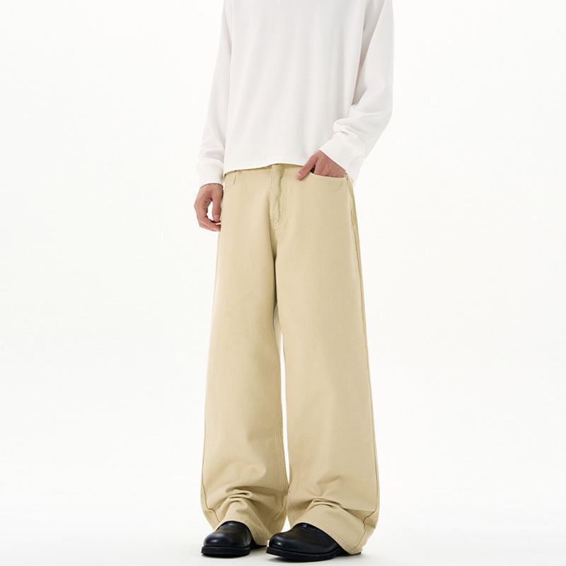 Men's Cotton Denim Marlene Pants with Extra Wide Leg Mune Fashion
