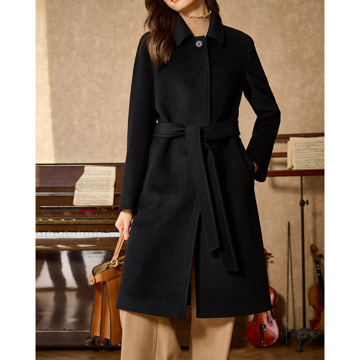 Women's Elegant and Stylish Wool Coat Mune Fashion